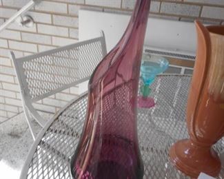 Vintage purple transparent vase