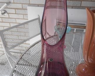 Vintage purple transparent vase