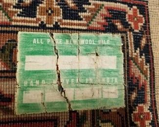 Approx: 129" x 76" Hand Woven Silk Persian Rug Was $5000 new (has small tear along 1 edge as shown)