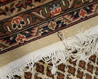 Approx: 129" x 76" Hand Woven Silk Persian Rug Was $5000 new (has small tear along 1 edge as shown)