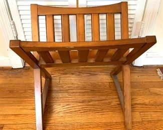 Wooden magazine rack.