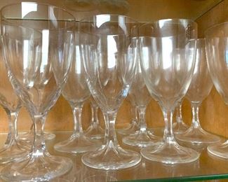 Crystal wine goblets