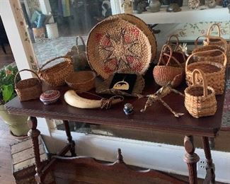 FOLK ART AND OLD BASKETS