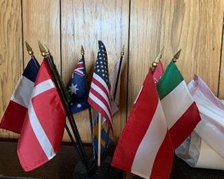 FLAGS AND HOLDER