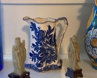 JADE FIGURES AND BLUE RIDGE POTTERY