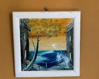 SIGNED FOLK ART PICTURE