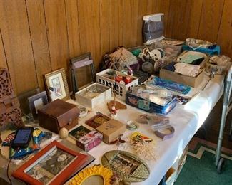 TABLES ARE FULL OF ITEMS