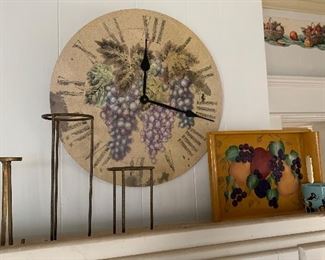 FANCY GRAPE CLOCK AND MORE
