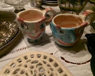 ITALIAN POTTERY CUPS