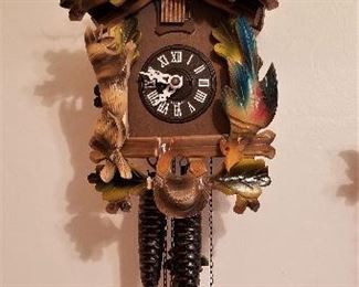 This vintage cuckoo clock is unusual. Bought in Germany.