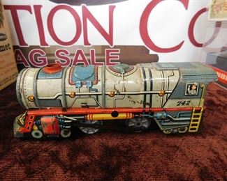 Unique Art Key Wind Tin Litho Locomotive