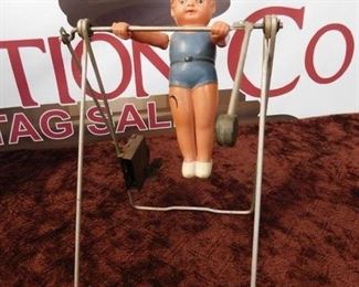 Celluloid Wind-up Trapeze Toy