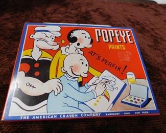 Tin Litho Popeye Paint Set
