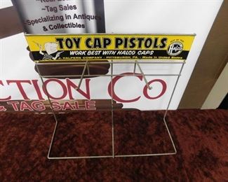 Tin Litho Halco Toy Cap Pistol Display