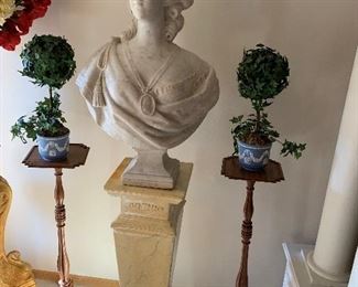 Solid marble bust of Marie Antoinette....19th Century Carved Solid Marble....Third Empire