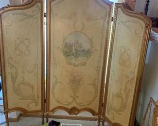 Three panel screen Approx 68 1/2" Wide and 74 1/2 Tall