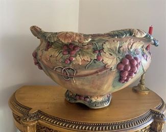 Very large Weller Jardiniere 11" Tall and 18" Wide