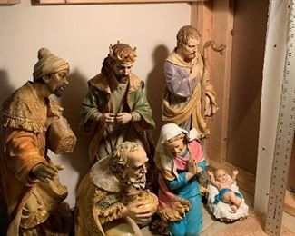 Large Nativity Pieces 23" Tall …. Set Includes Three Kings, Mary, Joseph, and Mary