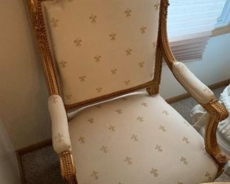 Louis XVI Style Gold Gilt Chair
