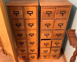 Multi use drawer systems .Two units each measures 40" Tall x 14 1/2" Wide x 9 1/4" Deep Great for crafts or storage of smaller items.