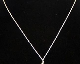 Tiffany & Co Elsa Peretti Solid Teardrop Sterling Silver Necklace