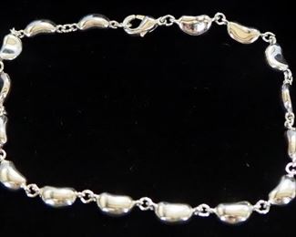 Tiffany & Co Elsa Peretti Sterling Silver 16 Bean Design Bracelet
