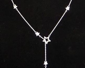 Tiffany & Co Sterling Silver Star Lariat Necklace