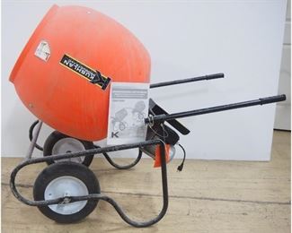Kushlan Electric Concrete Mixer Model 600DD Direct Drive Series, Includes Manual, Powers On