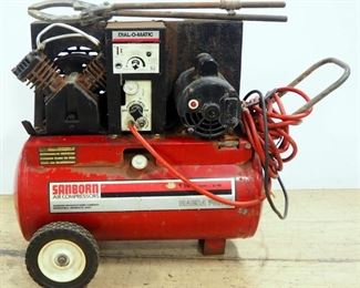 Sanborn Magna Force Air Compressor Model 64B100-14, With Hose And More