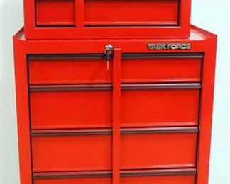 Kobalt Task Force Tool Chest With 3 Drawer Top Toolbox With Key, And 4 Drawer Base On Wheels, With Key