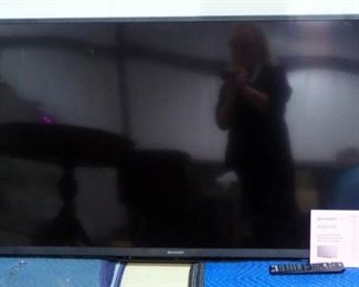 Sharp Aquos 60" Flat Screen Liquid Crystal Television Model LC-60LE650U, 4 HDM, 2 USB, RGB, Component, Includes Remote And Manual, Screen Powers On