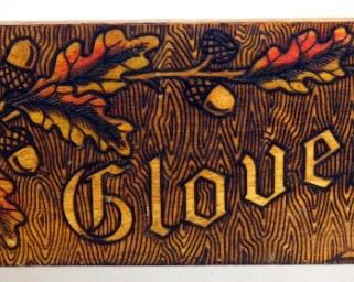 Two Vintage Carved Wood Glove Boxes, 2.25" H x 10.25" L x 3.5" D And 2.5" H x 10" L x 3.5" D