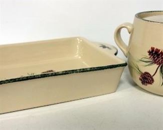 Celebrating Home Stoneware Collection China Casserole Dish, 9 x 13 x 2 And Matching Pot With Lid And Recipes