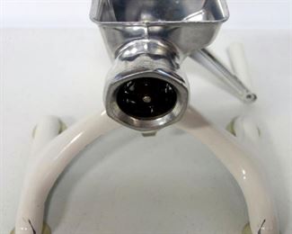 Vintage Countertop Meat Grinder With 2 Types Of Grinding Plates