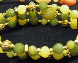 Collection Of Costume Jewelry, Includes Necklaces, Bracelets, And Earrings