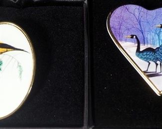 Collection Of P. Buckley Moss Society Animal And Floral Inspired Pins, Total Qty 8