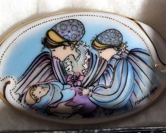 Collection Of P. Buckley Moss Society People Inspired Pins, Total Qty 8