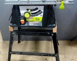 Craftsman Evolv 10" Table Saw Model 315.284610 On Stand, With Manual, Powers On And Vermont American 6" Dado Set No 26741