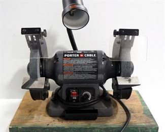 Porter Cable 8" Variable Speed Grinder With Worklight Model PCB575BG, Powers On, With Manual