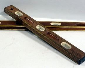 Empire 990BB-48 48" Brass Bound Mahogany Level And Johnson 24" Brass Bound Level