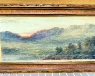 Three Images Of Landscape And Nautical Scenes Including River, Lighthouse And Mountains, Various Sizes, Framed Under Glass