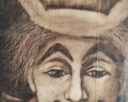 One of a kind painting on wood