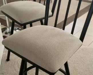 Metal bar stools, two available