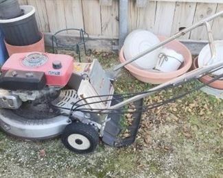 one of several push mowers