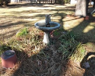 Concrete bird baths