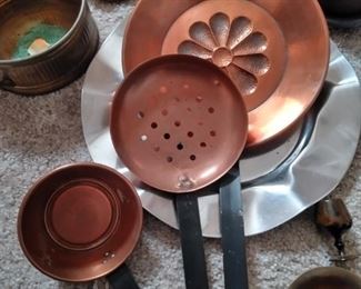 Copper bed warmer set