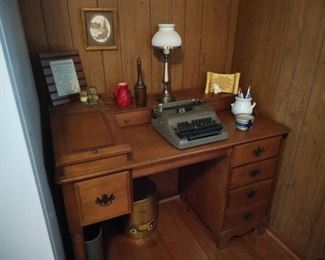 Open top all wood desk