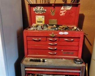 Waterloo and craftsman tool box full of tools