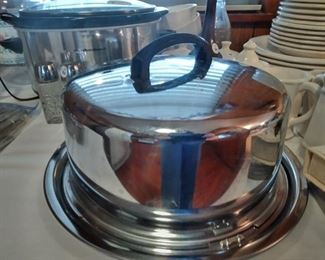 Stainless cake plate