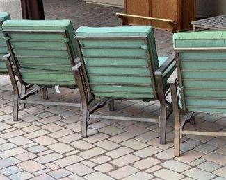 Outdoor Patio Coffee Table & 4 Chairs Set	Table: 19x36x36.   Chairs: 33x27x30in. Seat height: 19in	HxWxD
